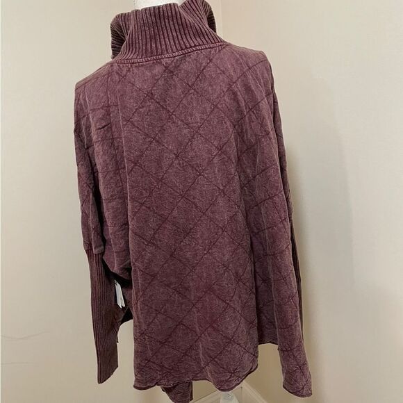 NWT
New Free People Shiloh Quilted Sweatshirt Pullover Zip
Swing Plum si… - Picture 5 of 8